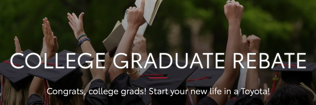 Save with the Toyota College Graduate program near Centennial 